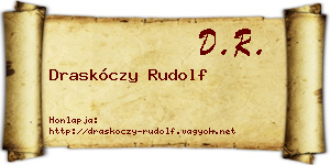 Draskóczy Rudolf névjegykártya