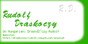 rudolf draskoczy business card